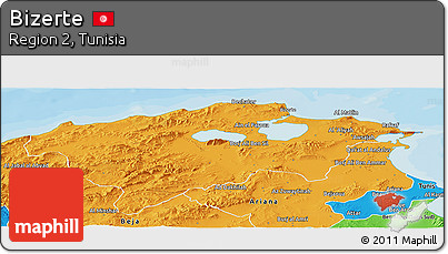 Political Panoramic Map of Bizerte