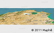 Satellite Panoramic Map of Bizerte