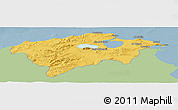 Savanna Style Panoramic Map of Bizerte, single color outside