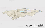 Shaded Relief Panoramic Map of Bizerte, cropped outside