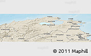 Shaded Relief Panoramic Map of Bizerte