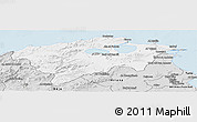 Silver Style Panoramic Map of Bizerte