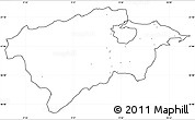 Blank Simple Map of Bizerte, cropped outside, no labels