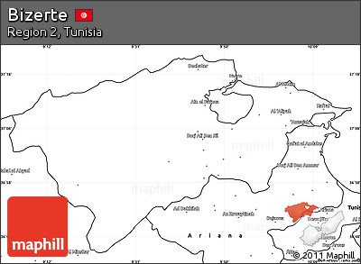 Blank Simple Map of Bizerte