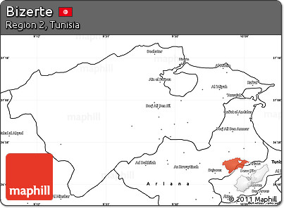 Blank Simple Map of Bizerte