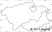 Blank Simple Map of Bizerte, no labels