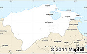 Classic Style Simple Map of Bizerte