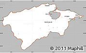 Gray Simple Map of Bizerte, cropped outside