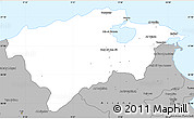 Gray Simple Map of Bizerte
