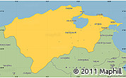 Savanna Style Simple Map of Bizerte