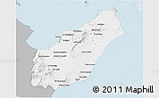 Gray 3D Map of Nabul, single color outside