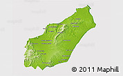 Physical 3D Map of Nabul, cropped outside