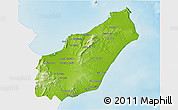 Physical 3D Map of Nabul, single color outside