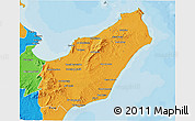 Political 3D Map of Nabul