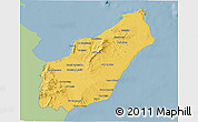 Savanna Style 3D Map of Nabul, single color outside