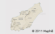 Shaded Relief 3D Map of Nabul, cropped outside