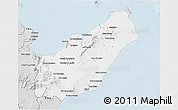 Silver Style 3D Map of Nabul