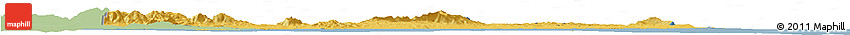 Savanna Style Horizon Map of Nabul, single color outside