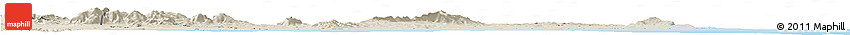 Shaded Relief Horizon Map of Nabul