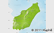 Physical Map of Nabul, single color outside
