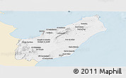 Classic Style Panoramic Map of Nabul, single color outside