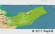 Physical Panoramic Map of Nabul, satellite outside