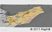 Satellite Panoramic Map of Nabul, desaturated