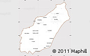 Classic Style Simple Map of Nabul, cropped outside