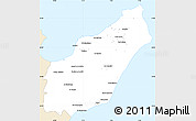 Classic Style Simple Map of Nabul, single color outside