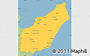 Savanna Style Simple Map of Nabul, single color outside