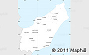 Silver Style Simple Map of Nabul, single color outside