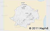 Classic Style 3D Map of Saghuan, single color outside