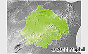 Physical 3D Map of Saghuan, desaturated