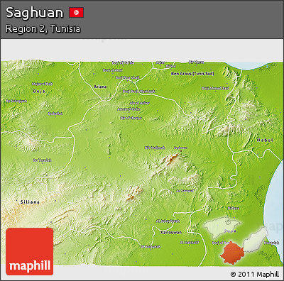 Physical 3D Map of Saghuan