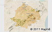 Satellite 3D Map of Saghuan, lighten