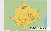 Savanna Style 3D Map of Saghuan, single color outside