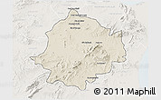 Shaded Relief 3D Map of Saghuan, lighten