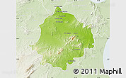 Physical Map of Saghuan, lighten