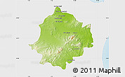 Physical Map of Saghuan, single color outside