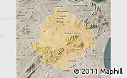 Satellite Map of Saghuan, semi-desaturated