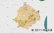 Satellite Map of Saghuan, single color outside