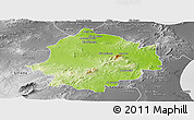 Physical Panoramic Map of Saghuan, desaturated