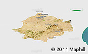 Satellite Panoramic Map of Saghuan, single color outside
