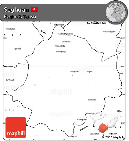 Blank Simple Map of Saghuan