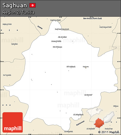 Classic Style Simple Map of Saghuan