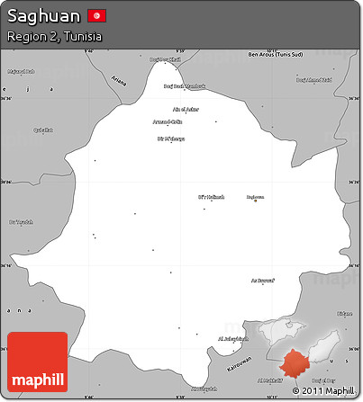 Gray Simple Map of Saghuan