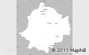 Gray Simple Map of Saghuan, single color outside