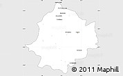 Silver Style Simple Map of Saghuan, single color outside