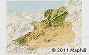 Satellite 3D Map of Dschunduba, lighten