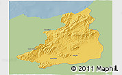 Savanna Style 3D Map of Dschunduba, single color outside